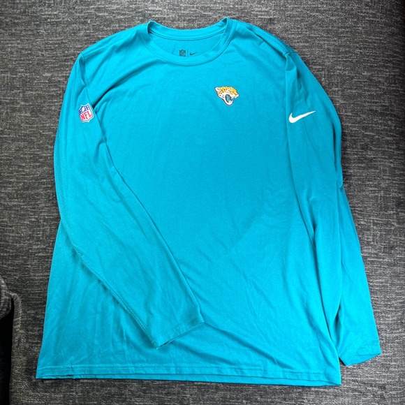 Nike Other - Nike Jacksonville Jaguars Shirt Mens XXL Teal Long Sleeve NFL Geep Chryst Issued